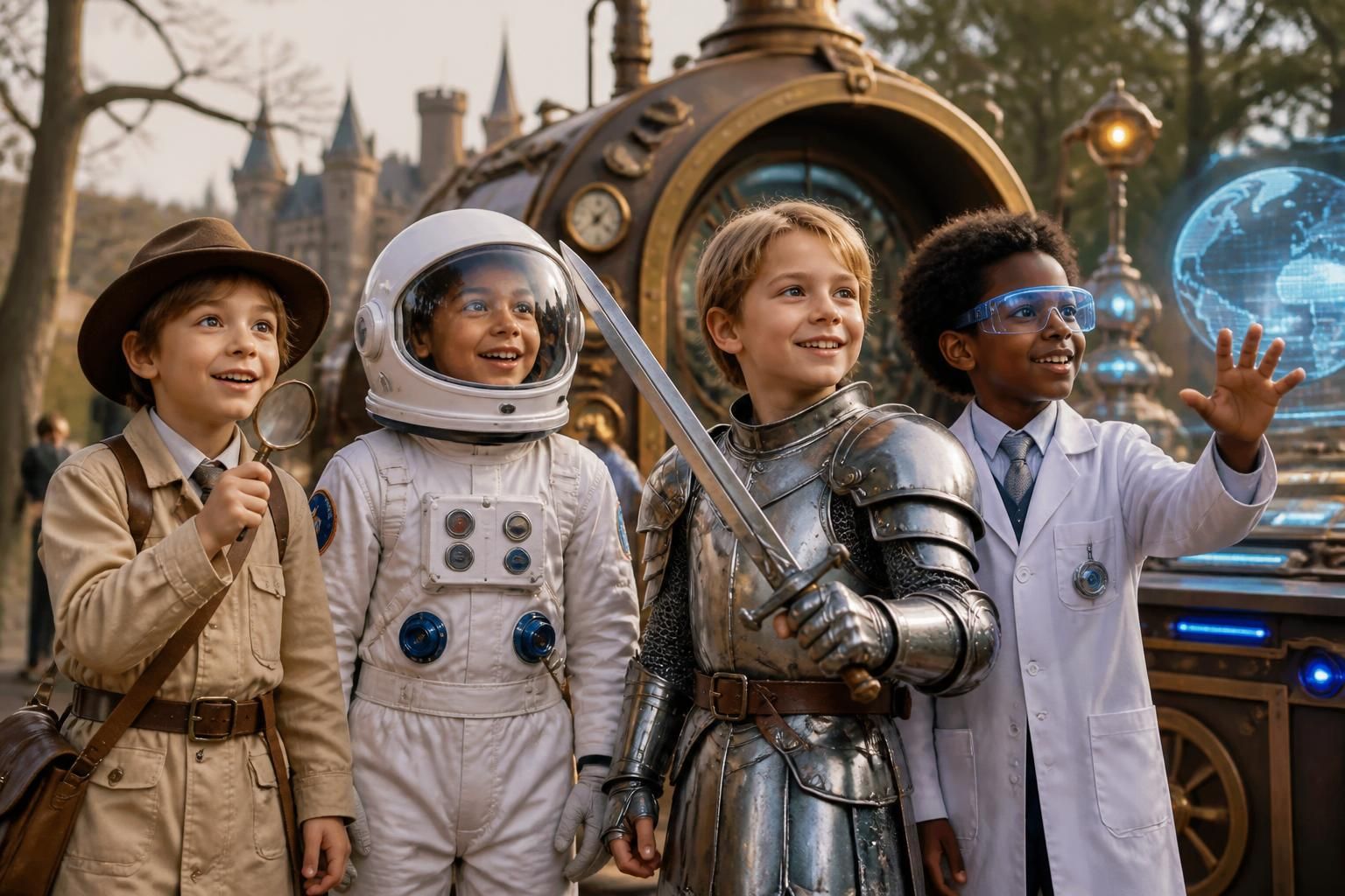 découvrez des idées de déguisements sur le thème du voyage pour enfants, incluant des costumes inspirés des voyages dans le temps pour des aventures ludiques et originales.
